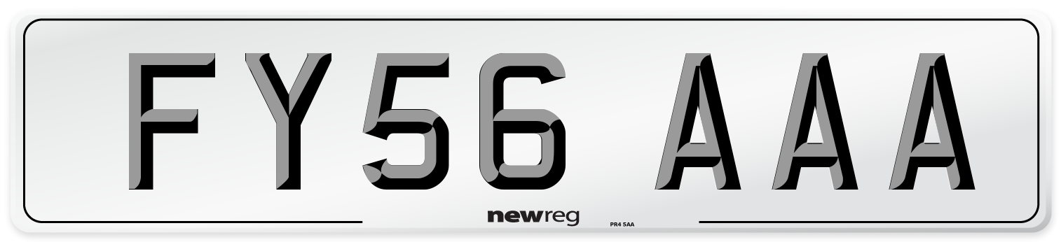 FY56 AAA Number Plate from New Reg